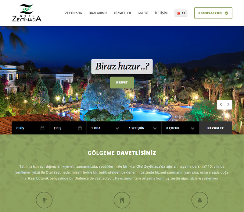 Otel Zeytinada Website